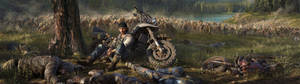 Days Gone Zombi Saldırısı Alanda duvar kağıdı — 3840x1080 Duvar Kağıdı