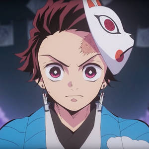 Demon slayer maskesi Tanjiro portre duvar kağıdı — Rui Demon Slayer Duvar Kağıdı