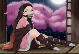 Demon Slayer Nezuko Fan Sanatı Çizimi