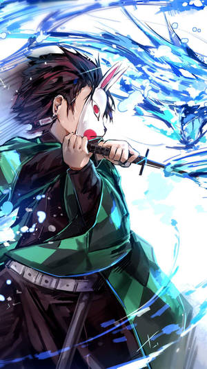 Demon Slayer Tanjiro Dönen Su — Nezuko demon slayer Duvar Kağıdı