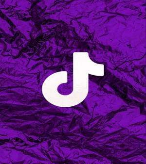 Derin Mor Örtülü Kumaş TikTok Logosu Duvar Kağıdı — Nubia Flip Duvar Kağıdı