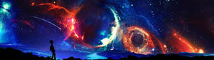 Dev Gezegenin Üzerindeki Adam Duvar Kağıdı — 5120x1440 Duvar Kağıdı