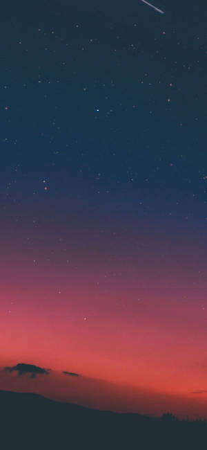 1125x2436 Gece Gökyüzü Gün Batımı Pembe Doğa iPhone X duvar kağıdı. iPhone X
