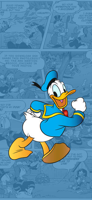 Donald Duck çizgi roman illüstrasyonu duvar kağıdı