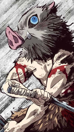 Dramatik Inosuke PFP — Cool Demon Slayer Duvar Kağıdı