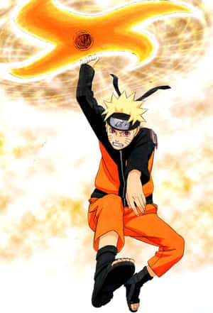 Efsanevi Naruto Aksiyon Pozu ve Mistik Arka Plan — Havalı naruto GIF Duvar Kağıdı