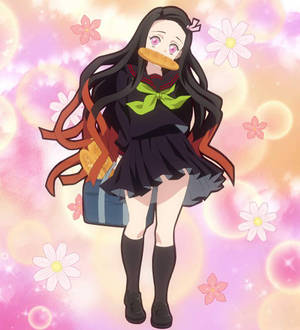 Ekmekli Demon Slayer Nezuko — Nezuko demon slayer Duvar Kağıdı