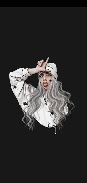 Emo Estetik Billie Eilish duvar kağıdı — iPhone 15 Pro Max Duvar Kağıdı