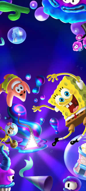 Estetik SüngerBob ve Sandy — Honor Magic8 Pro Duvar Kağıdı