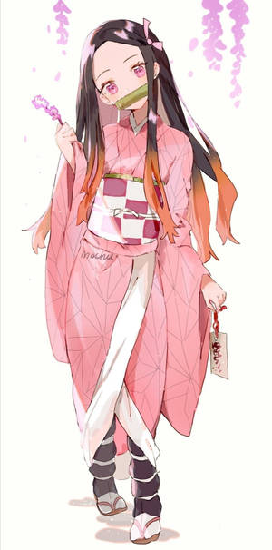 Fan Sanatı Demon Slayer Nezuko — Cool Demon Slayer Duvar Kağıdı