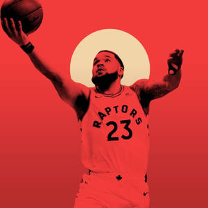 Fred Vanvleet kırmızı sanat eseri duvar kağıdı — Huawei nova Flip Duvar Kağıdı