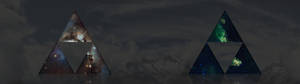 Galaksi üçlü güç sembolü çift ekran duvar kağıdı. — 5120x1440 Duvar Kağıdı