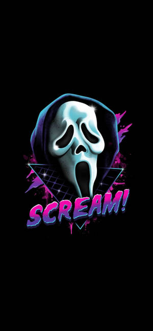 Ghostface Scream retro sanat duvar kağıdı — Pixel 9 Pro Duvar Kağıdı