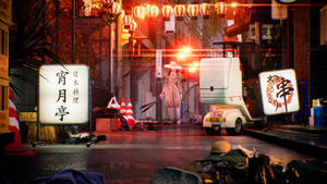 Ghostwire Tokyo Kuchisake Sokakları Duvar Kağıdı