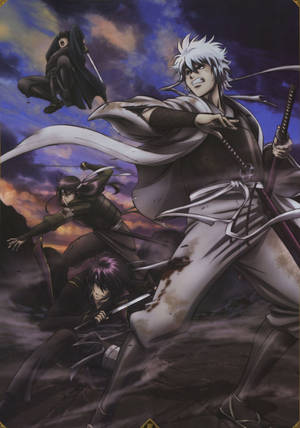 Savaşa hazır Gintama karakterleri duvar kağıdı — Anime Karakterleri Duvar Kağıdı