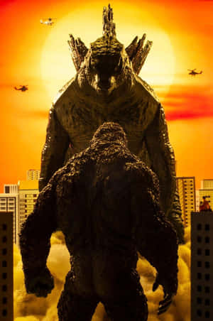 Godzilla ve Kong Arasında Destansı Hesaplaşma — Huawei MatePad 11.5 (2026) Duvar Kağıdı