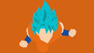 Turuncu arka planda Goku vektör duvar kağıdı
