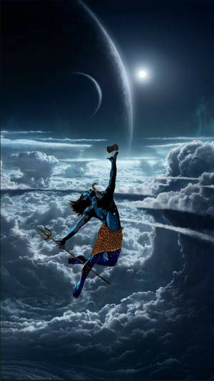 Gökyüzünde Mahadev Rudra Avatarı — Uzay Duvar Kağıdı