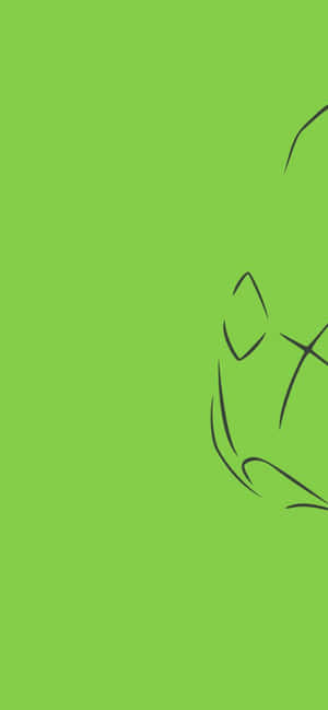 Yeşil Estetik Minimalist Metapod Telefon — Pokemon iPhone Duvar Kağıdı