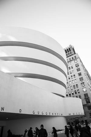 Guggenheim Müzesi New York Siyah Beyaz — Estetik siyah beyaz Duvar Kağıdı
