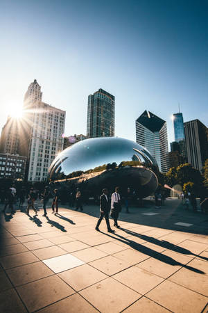 Güneşli The Bean Chicago — Huawei MatePad Duvar Kağıdı