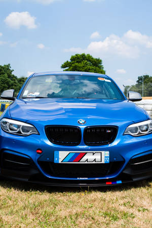 Güzel Mavi BMW Yarış Pistinde — Havalı GIF Duvar Kağıdı