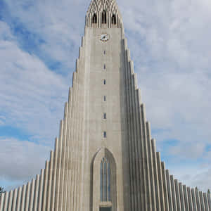 Hallgrimskirkja Merkez Kulesi Dış Cephesi — Mobil GIF Duvar Kağıdı