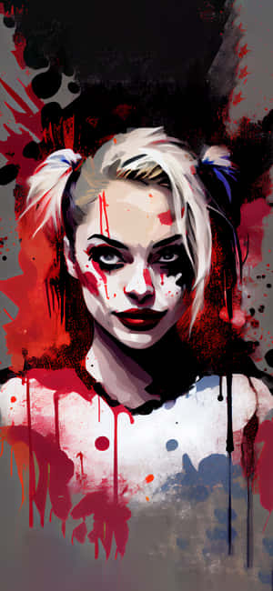 Harley Quinn Arka Planı — Moto E15 Duvar Kağıdı