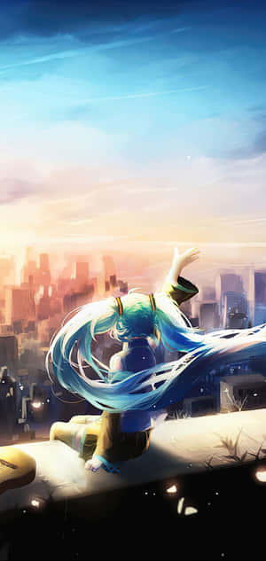 Hatsune Miku Telefon — iPhone 11 Pro Max Duvar Kağıdı