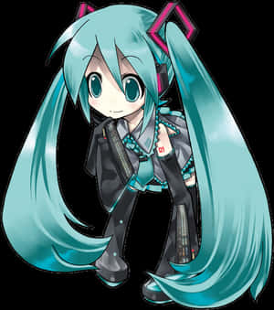 Şeffaf Chibi Miku Png - Hatsune Miku Chibi Şeffaf, Png İndir