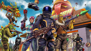 Havalı Fortnite Çizgi Film Arka Planı — Havalı fortnite Duvar Kağıdı