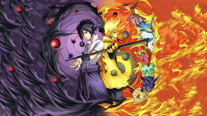 Havalı Naruto ve Sasuke Sanatı — Naruto estetiği Duvar Kağıdı