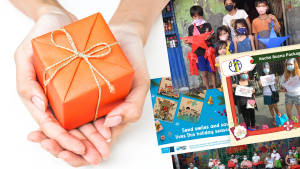 Hediye Veren Noel Kolajı duvar kağıdı