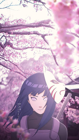 Hinata Hyuga Estetik Anime Kızı iPhone — Kiraz çiçeği Duvar Kağıdı