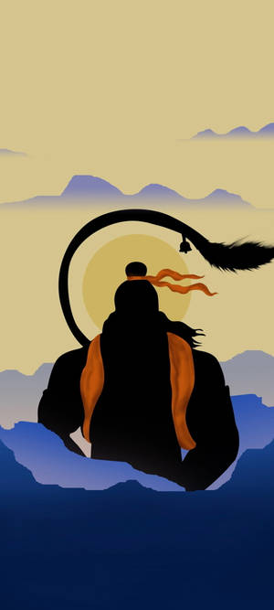 Hindu Tanrısı Hanuman Minimalist Estetik — iPhone 16 Pro Duvar Kağıdı
