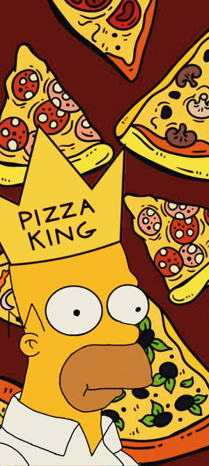 Homer Simpson Pizza Kralı duvar kağıdı. — Pixel 9 Duvar Kağıdı