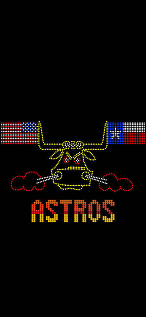 Houston Astros stilize Teksas boğası duvar kağıdı — iPhone 14 Pro Max Duvar Kağıdı