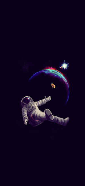 Astronot iPhone — Pixel 8 Duvar Kağıdı