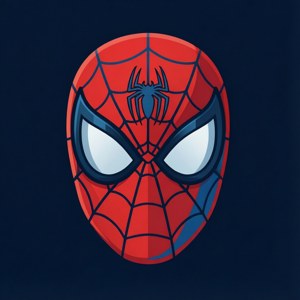Örümcek amblemi olan Spiderman maskesinin minimal vektör ikonu. — Spiderman Duvar Kağıdı