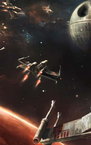 İkonik X-wing Fighter ile Sahneye Hakim Olun — Galaxy Z Fold 8 Duvar Kağıdı