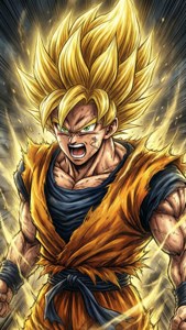Goku'nun ilk Süper Saiyan dönüşümü, ikonik çığlık.