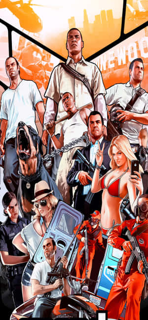 iPhone X Grand Theft Auto V Arka Plan — POCO M8 Duvar Kağıdı