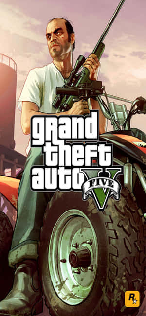 iPhone X Grand Theft Auto V Arka Planı — Realme C73 Duvar Kağıdı