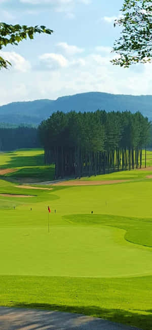 Iphone X Golf Sahası Arka Planı — Realme C73 Duvar Kağıdı