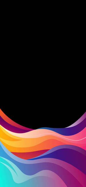 Renkli pastel soyut dalgalardan oluşan iPhone XR duvar kağıdı