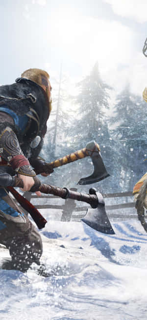 iPhone XS Assassin's Creed Valhalla Arka Plan — Realme C85 Duvar Kağıdı
