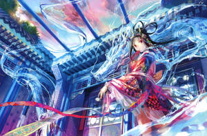 Japon Ejderhası PC Anime Kızı