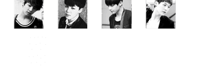 Jimin Siyah Beyaz Fotoğraf Kolajı