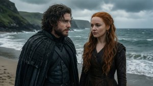 Jon Snow ve Daenerys, 8. Sezonda Dragonstone'da bir anı paylaşıyor. — Game of thrones 8. sezon Duvar Kağıdı