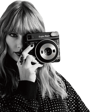 Şeffaf Polaroid Kamera Küçük Resim Siyah Beyaz - Fujifilm Kamera Taylor Swift, HD Png İndir